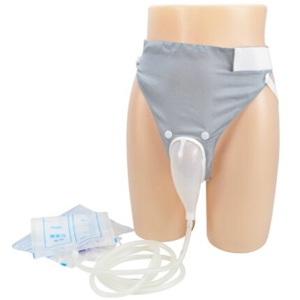 Cathéter spécial d'incontinence urinaire. Sac de drainage d'urine