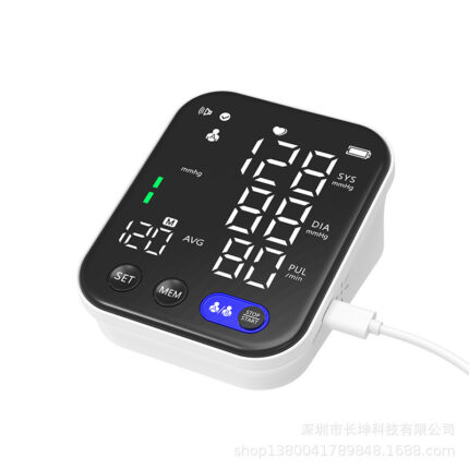 Tensiomètre électronique. Sphygmomanomètre à pouls à grand écran ultra clair pour la mesure en temps réel de la tension artérielle