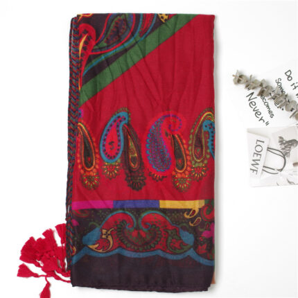 Écharpe en lin de fleur de coton de mode pour dames